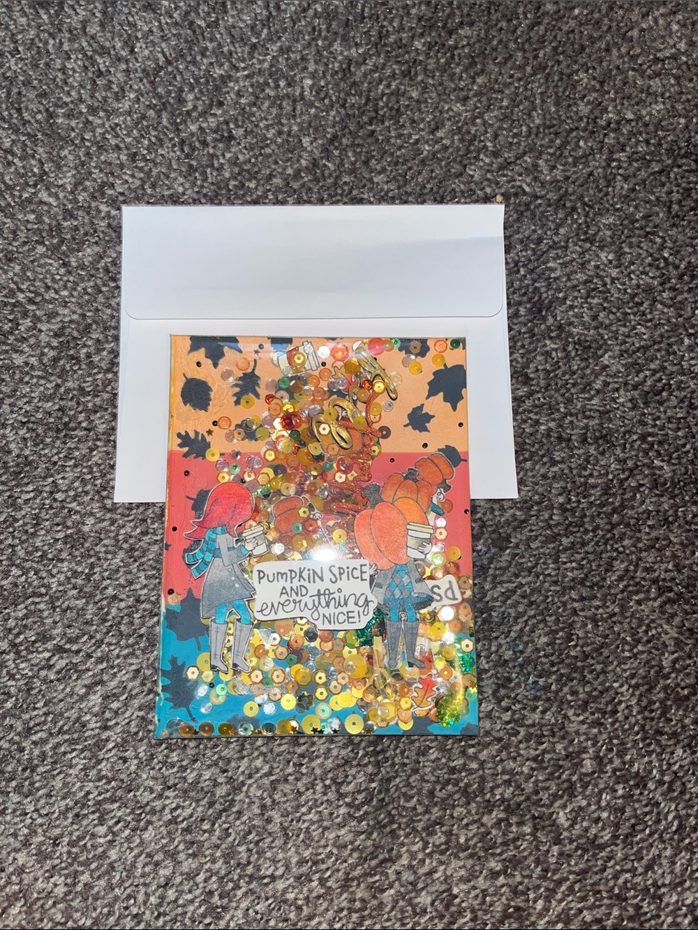 Stampin' Up! Autumn Leaf and Fox Handmade Card Set in Orange, Brown, Green, Red - Picture 9 of 10